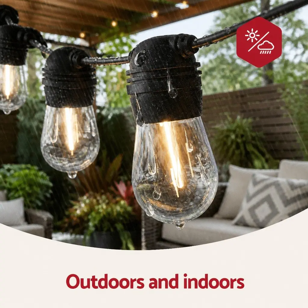 32m Solar Festoon Lights