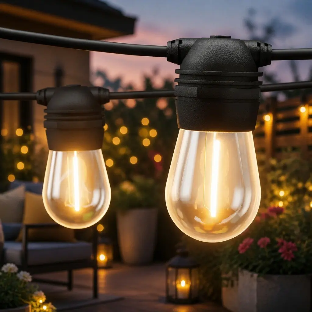 32m Solar Festoon Lights