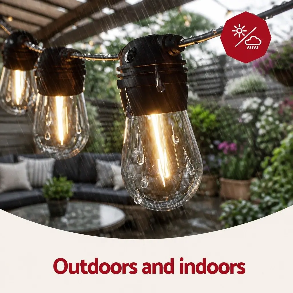 59m Solar Festoon String Lights for Quick Setup and Use
