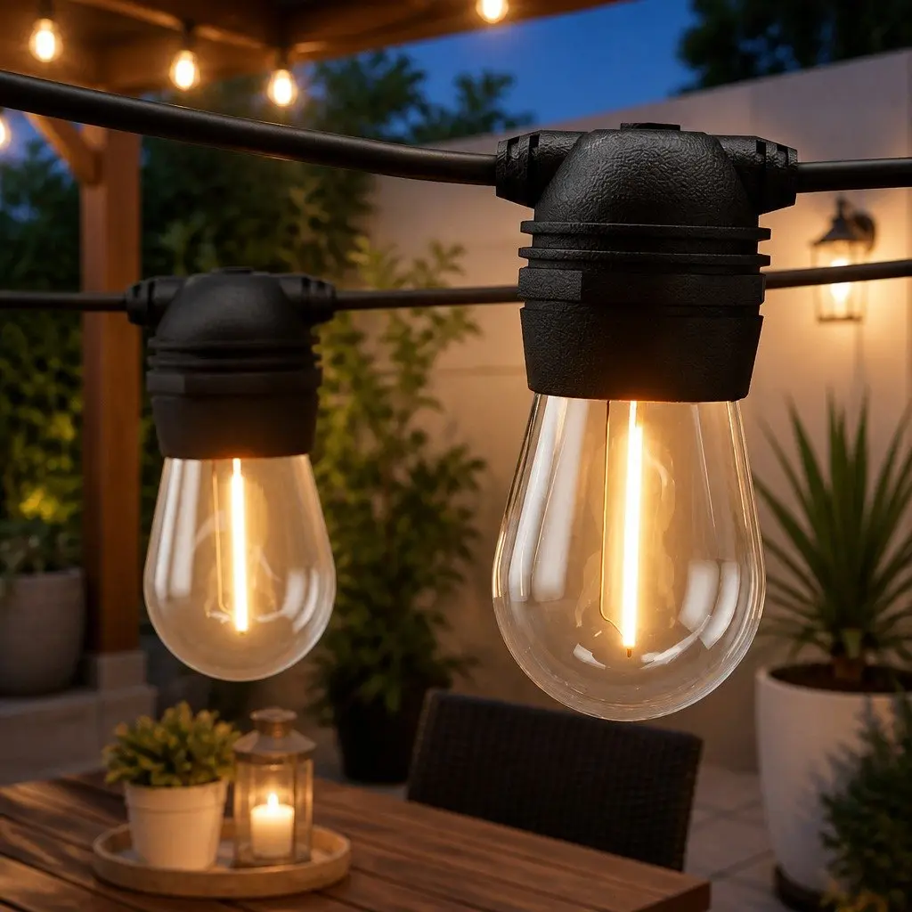 68m Warm White Festoon String Lights