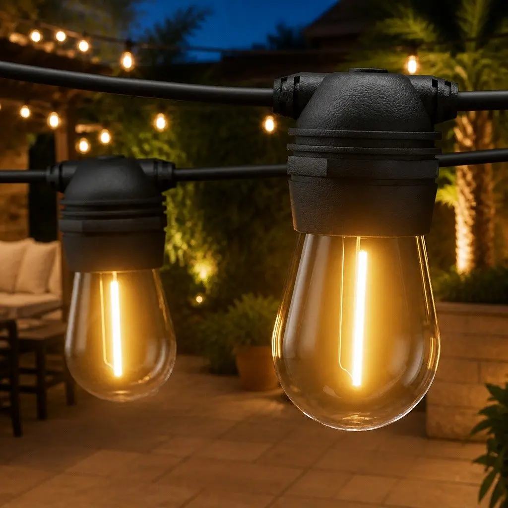 68m Warm White Festoon String Lights