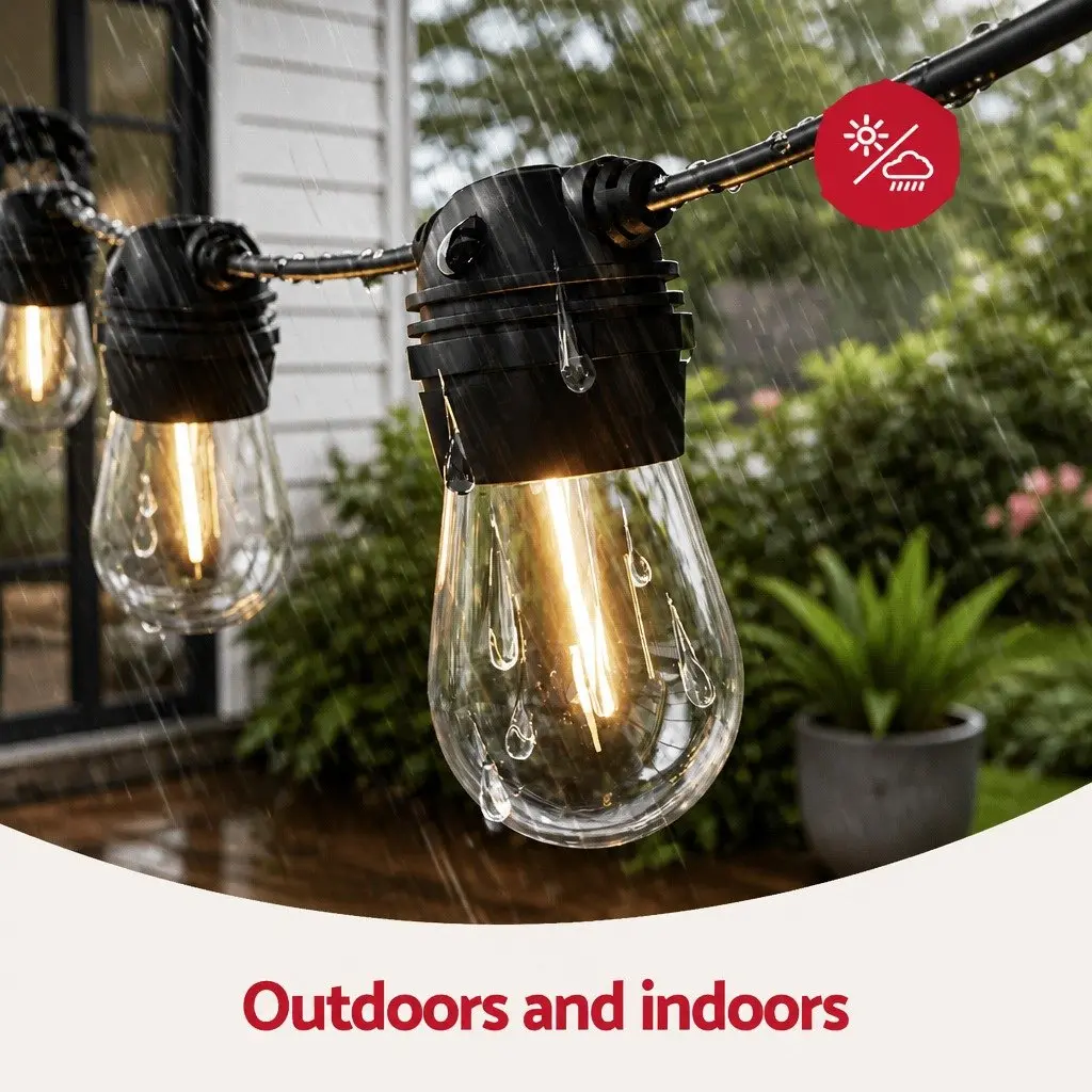 68m Warm White Festoon String Lights
