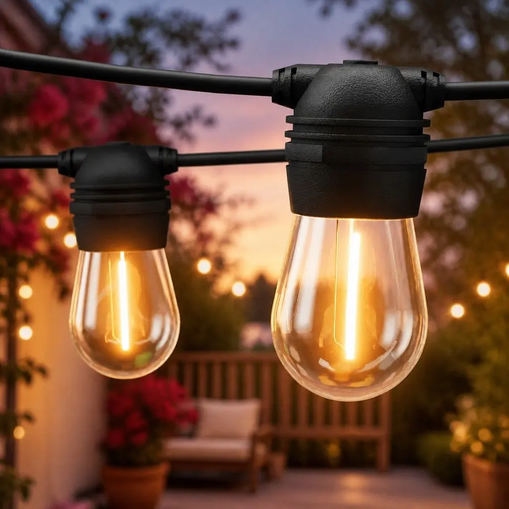 68m Warm White Festoon String Lights