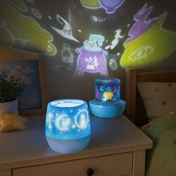 Enchanted Rotating Projector Light Kids Bedroom Ceiling Stars Moons LED