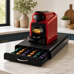 Efficient Coffee Pods Holder Drawer for Nespresso - 60 Capacity