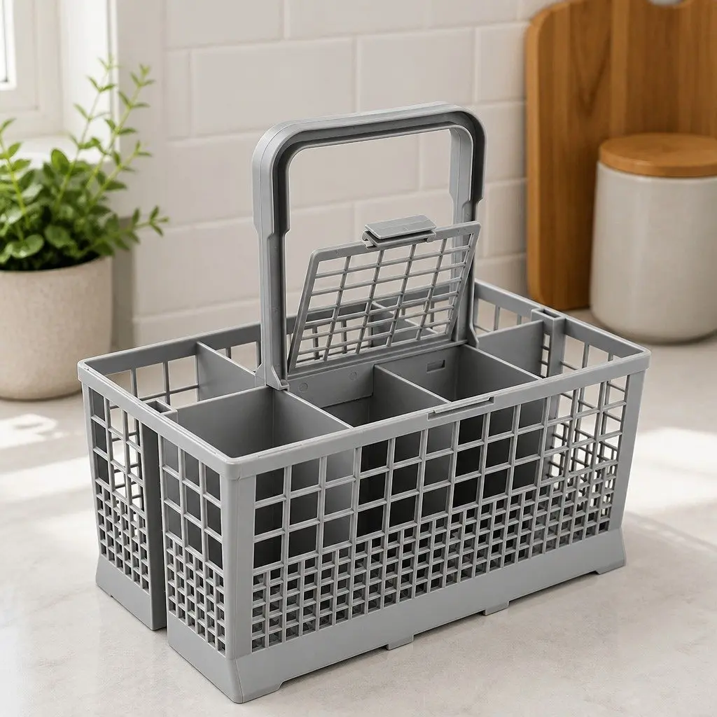 Dishwasher Cutlery Basket with 8 Compartments