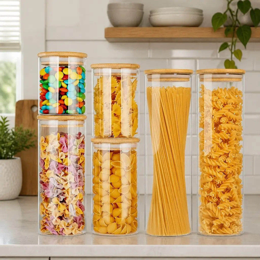 6-Pack Glass Storage Jars
