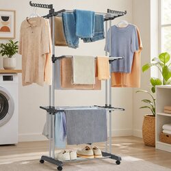 4-Tier Clothes Drying Rack: Space-Efficient and Adjustable
