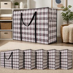 Storage Bags 6 Pack Large Moving Zipper Handles Clothes Bedding Organizer Travel