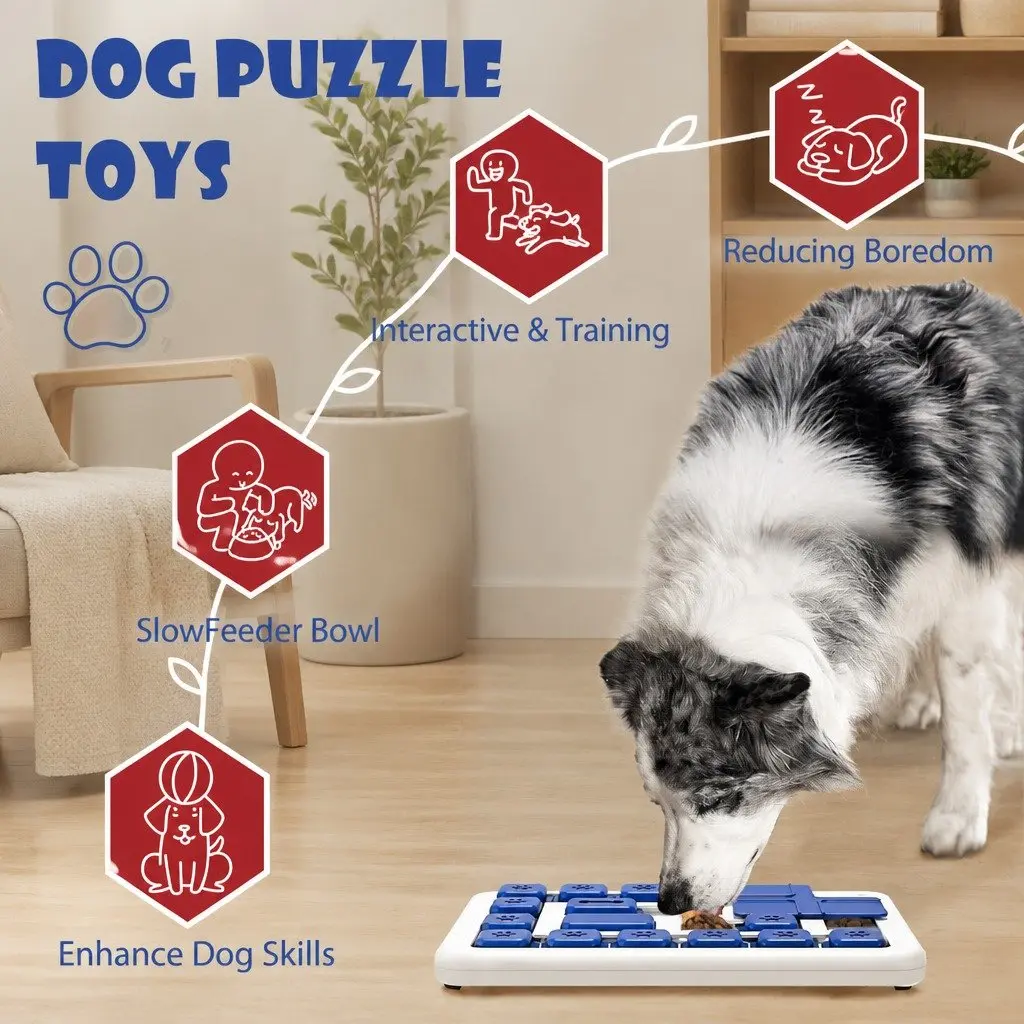 Interactive Dog Puzzle Toy Green 30 x 20 cm Slow Feeder Treat Dispenser