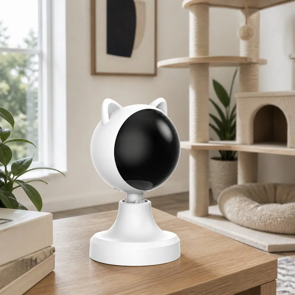 USB Rechargeable Cat Laser Toy Adjustable Angle 2 Speed Settings Interactive Automatic Play