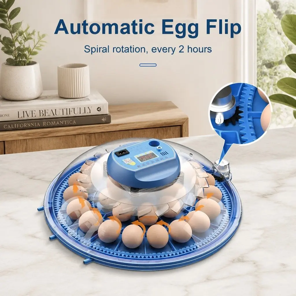 52 Egg Incubator Digital Control Humidity Temperature Automatic Turning LED Display