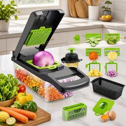 Multifunctional Mandoline Vegetable Chopper 16-in-1 Slicer Dicer Grater with