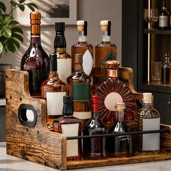 Compact 3-Tier Liquor Shelf for Your Countertop