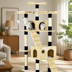 Cat Tree Tower 180cm Indoor Cats Multi-Level Climbing Perches Sisal Posts Condos