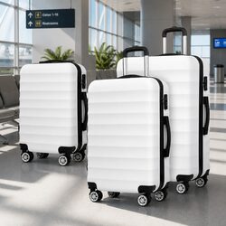 Compact 3-Piece Hard Shell Luggage Set for Easy Travel