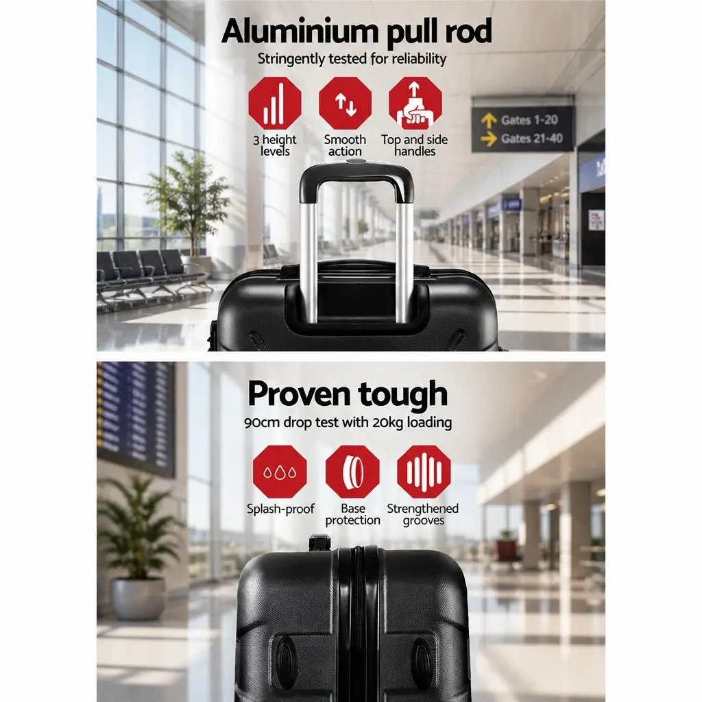 20 Inch Black Suitcase