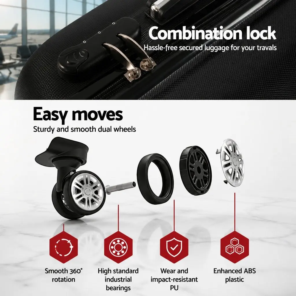 20 Inch Black Suitcase