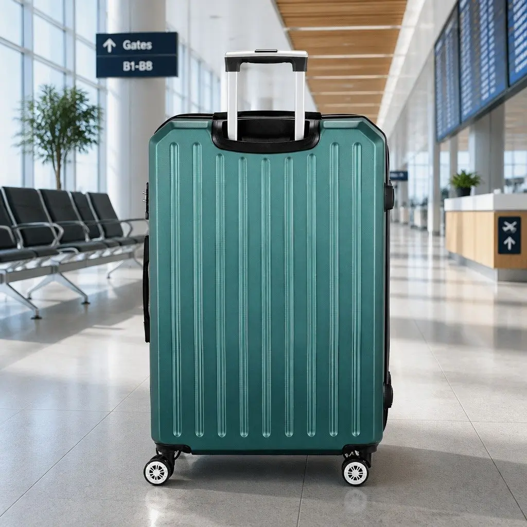 Luggage Suitcase Green 28-inch Hard Shell Travel Case with Spinner Wheels and TSA Lock