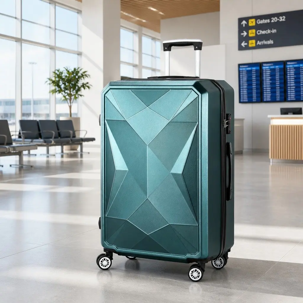 Luggage Suitcase Green 28-inch Hard Shell Travel Case with Spinner Wheels and TSA Lock