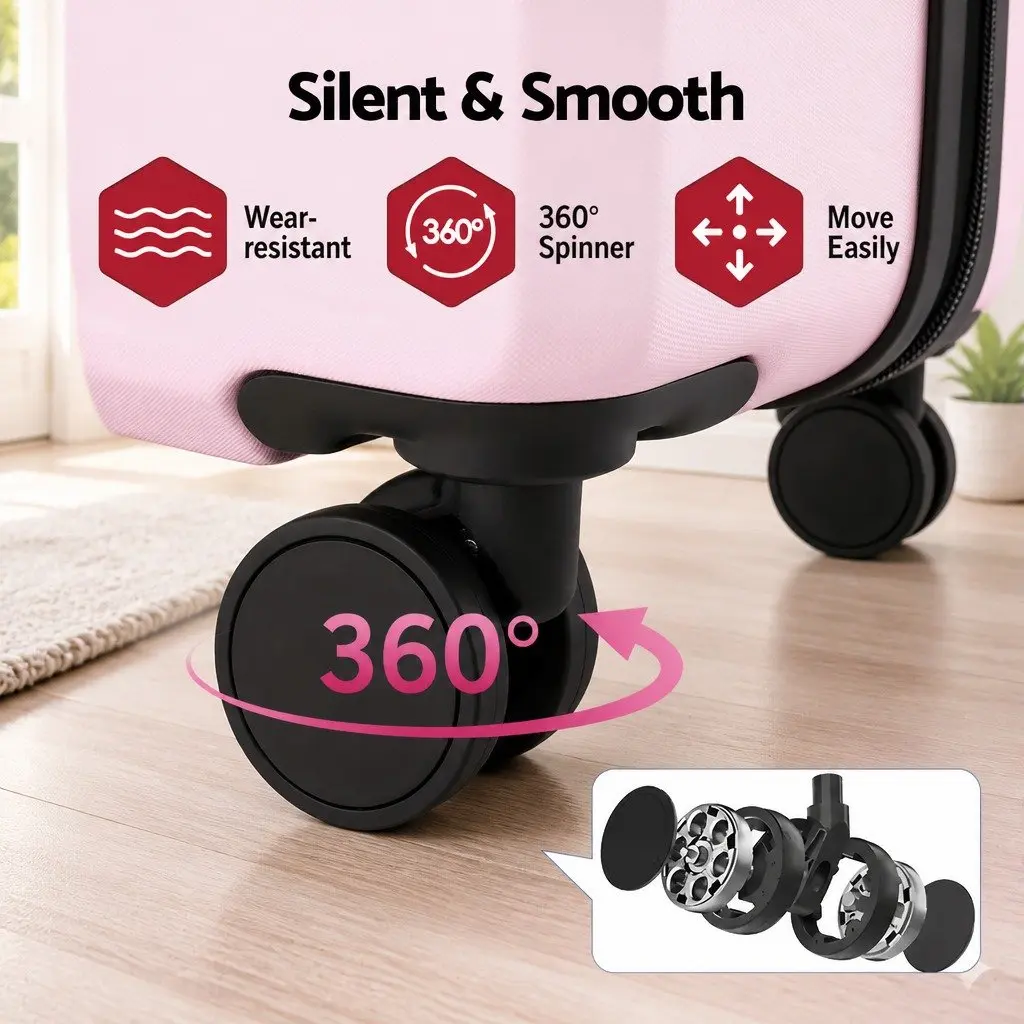 28 Inch Luggage Suitcase Pink Hardshell Lightweight Travel Case with TSA Lock