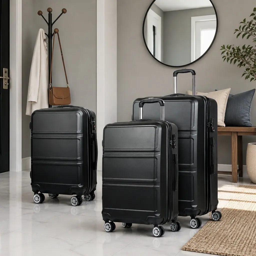 3 Piece Hard Shell Luggage Set for Travelers