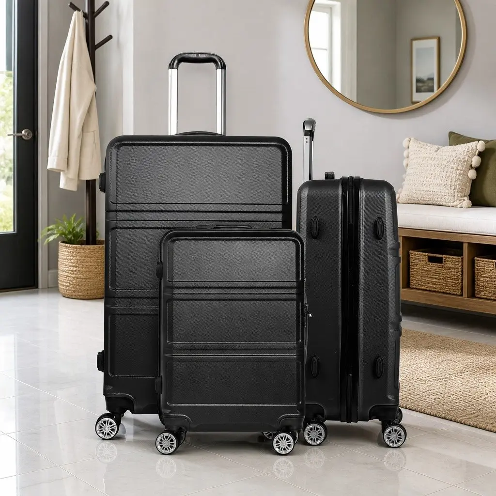 3 Piece Hard Shell Luggage Set for Travelers