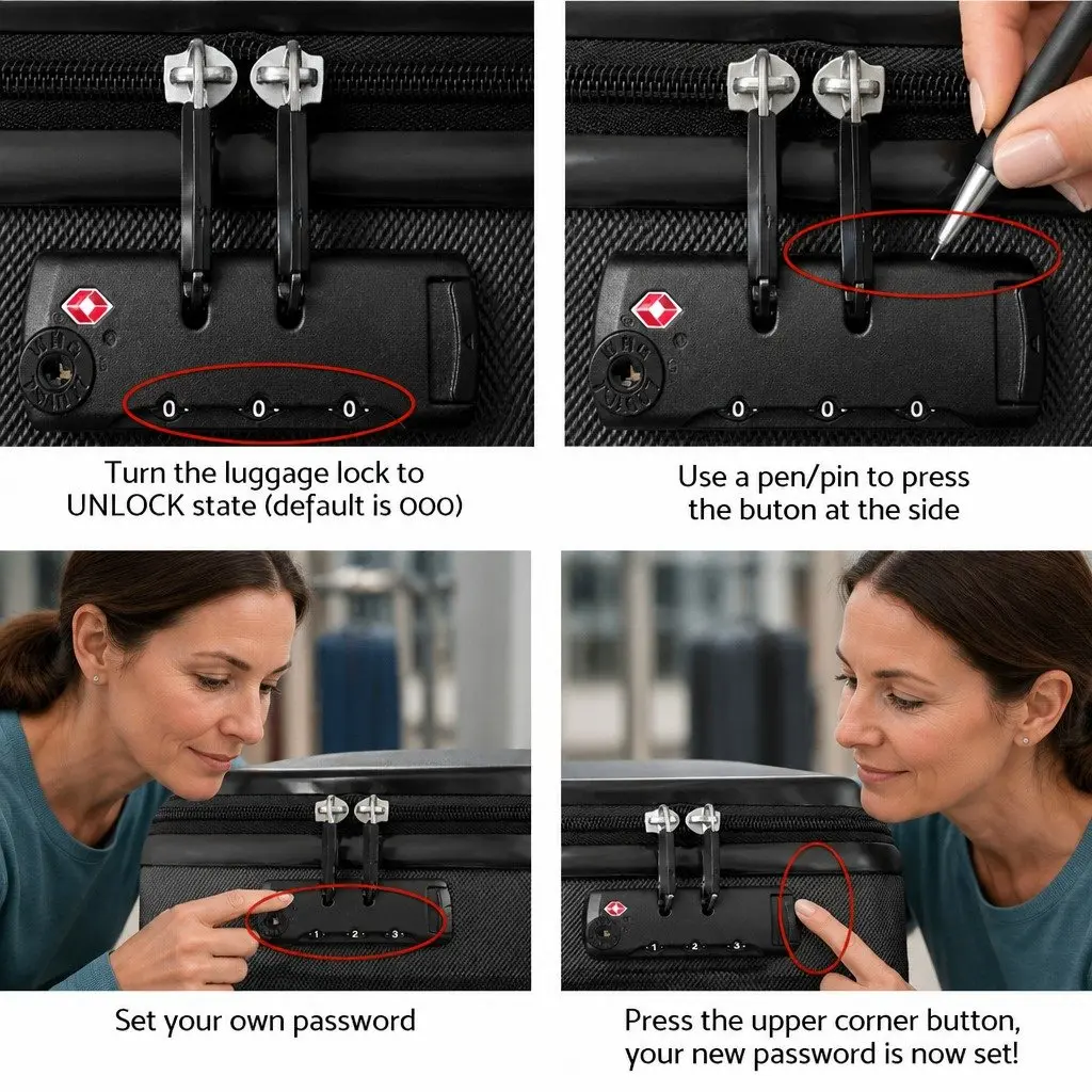 3 Piece Hard Shell Luggage Set for Travelers