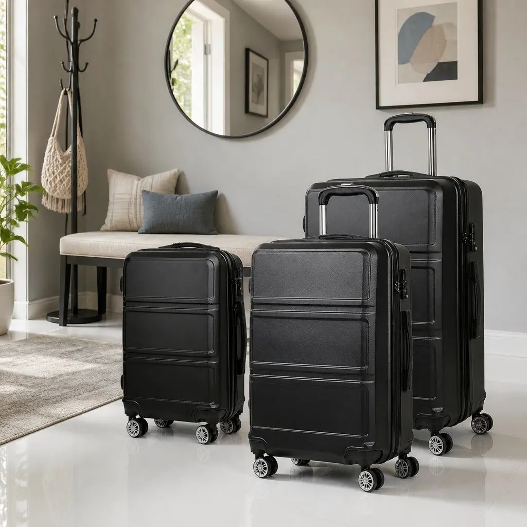 3 Piece Hard Shell Luggage Set for Travelers