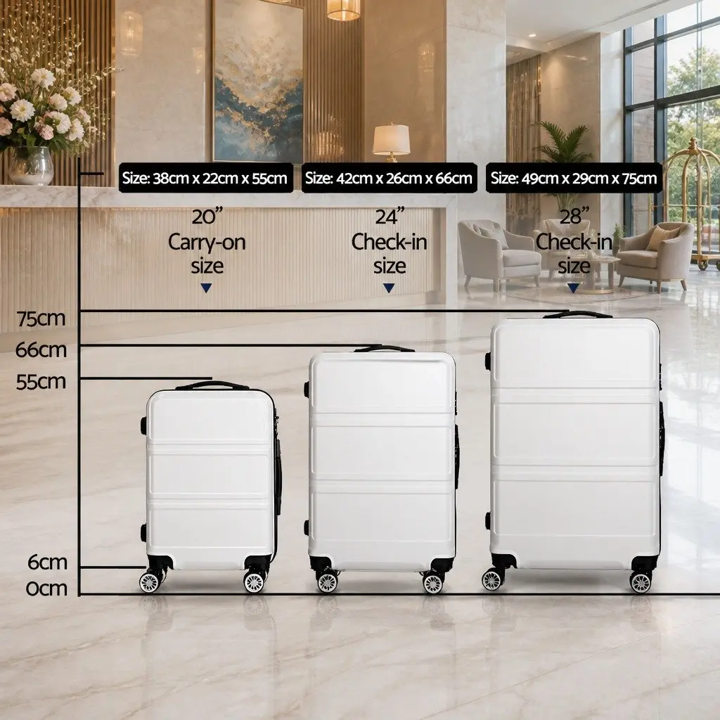 Hard Shell Luggage Set 20" 24" 28"