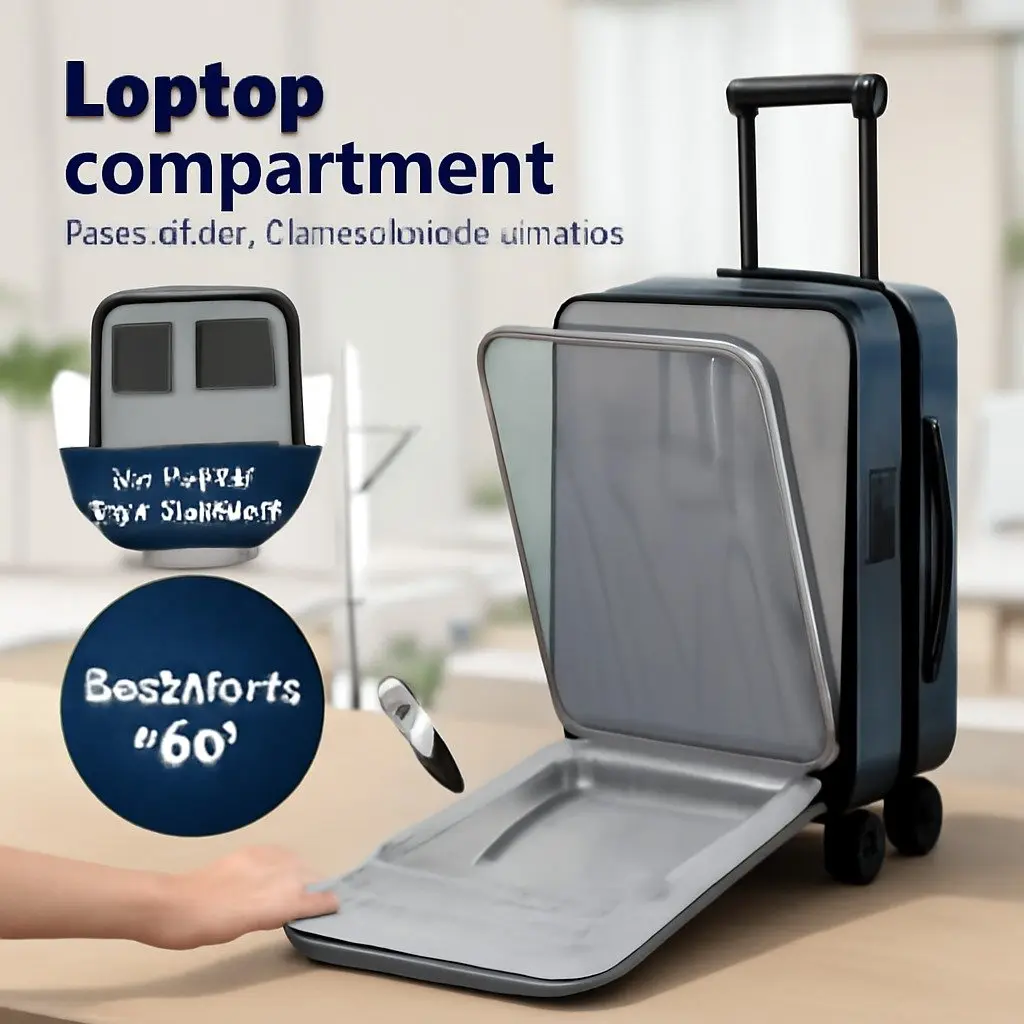 20" Carry-On Luggage with Spinner Wheels in Navy