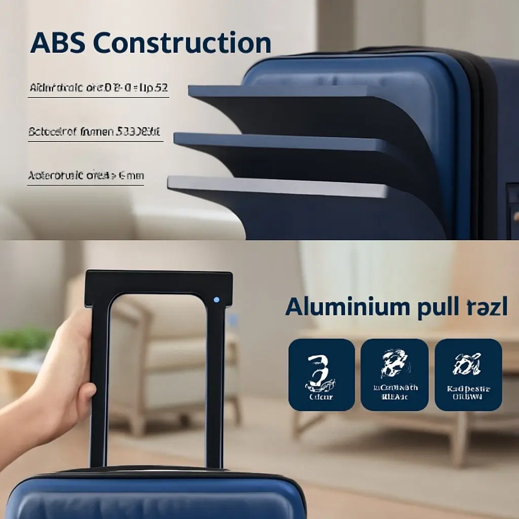 20" Carry-On Luggage with Spinner Wheels in Navy