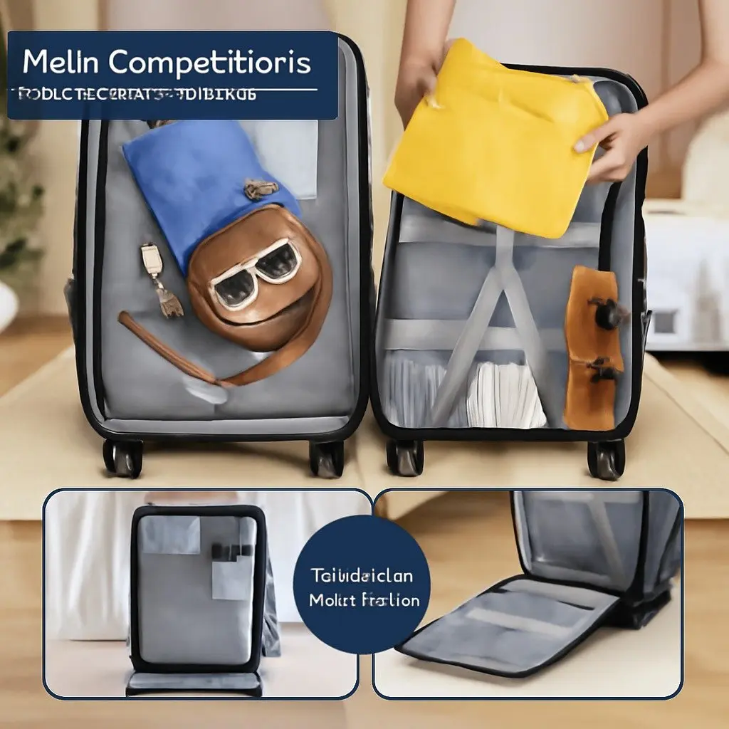 20" Carry-On Luggage with Spinner Wheels in Navy