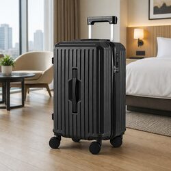 Compact and Efficient 20 Inch Black Carry On Suitcase