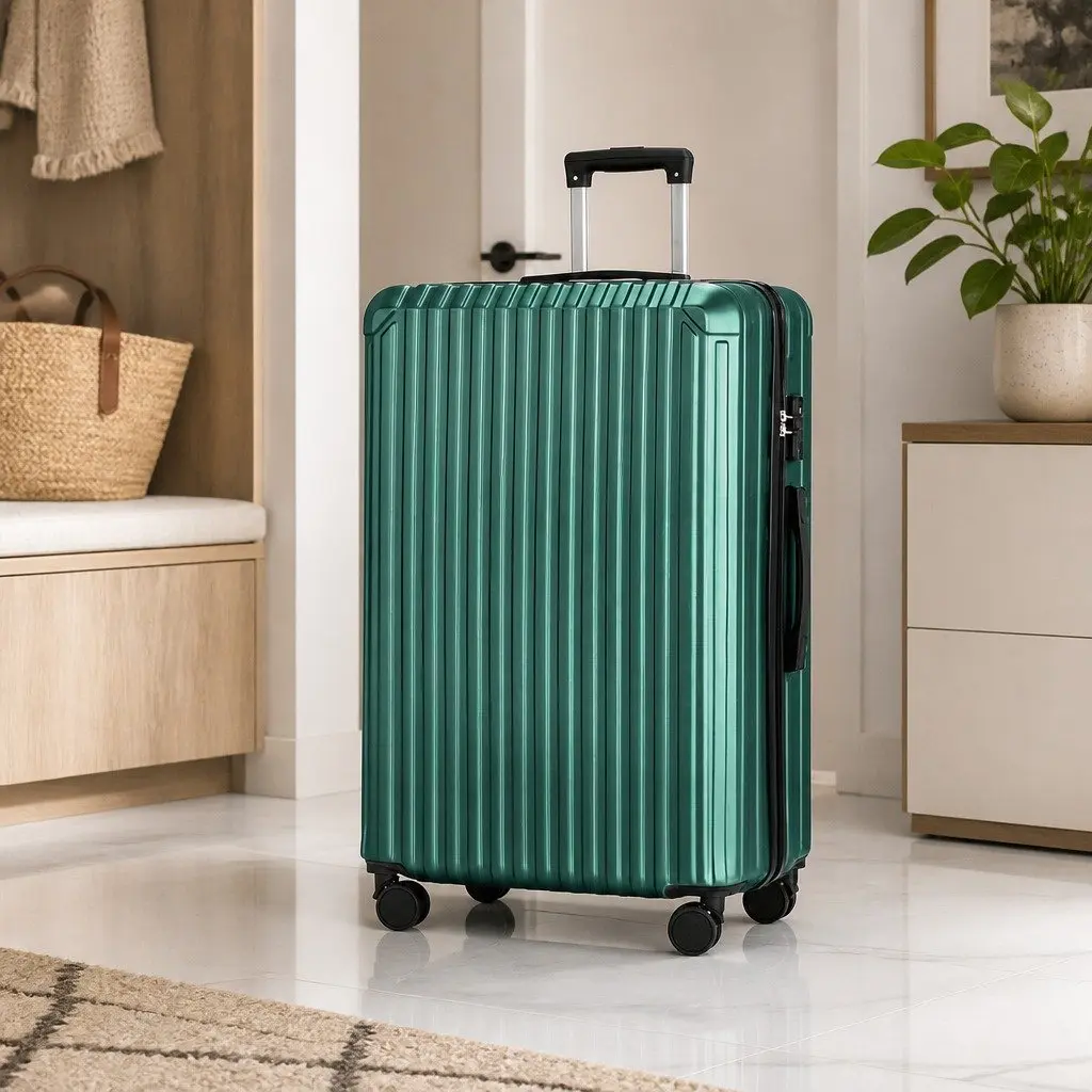 28'' Hard Shell Luggage Suitcase TSA Carry On Travel Case Spinner Wheels Green