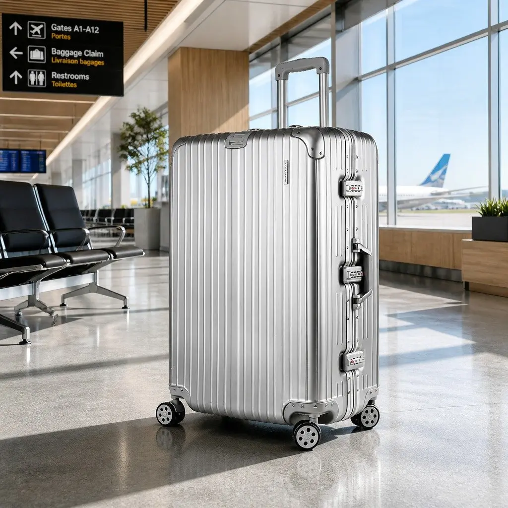 28 Inch Silver Luggage Suitcase