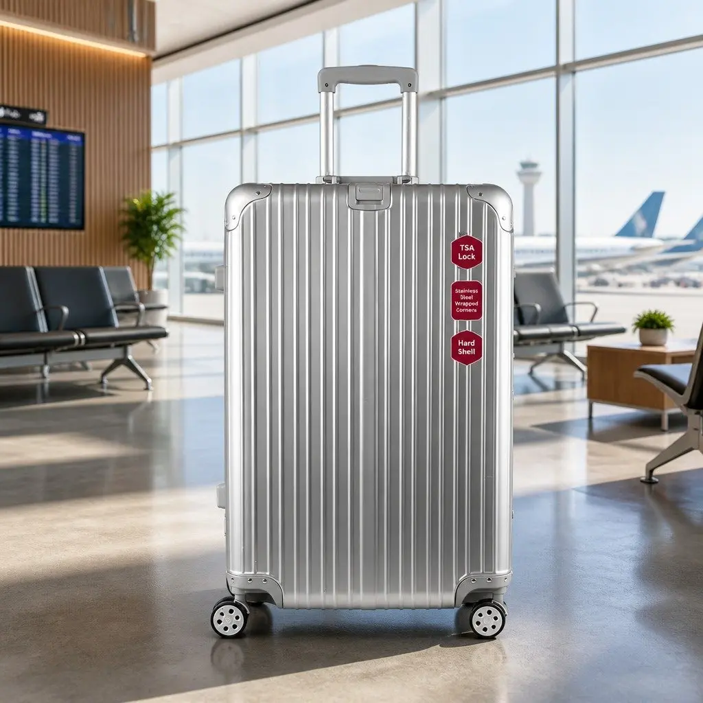 28 Inch Silver Luggage Suitcase