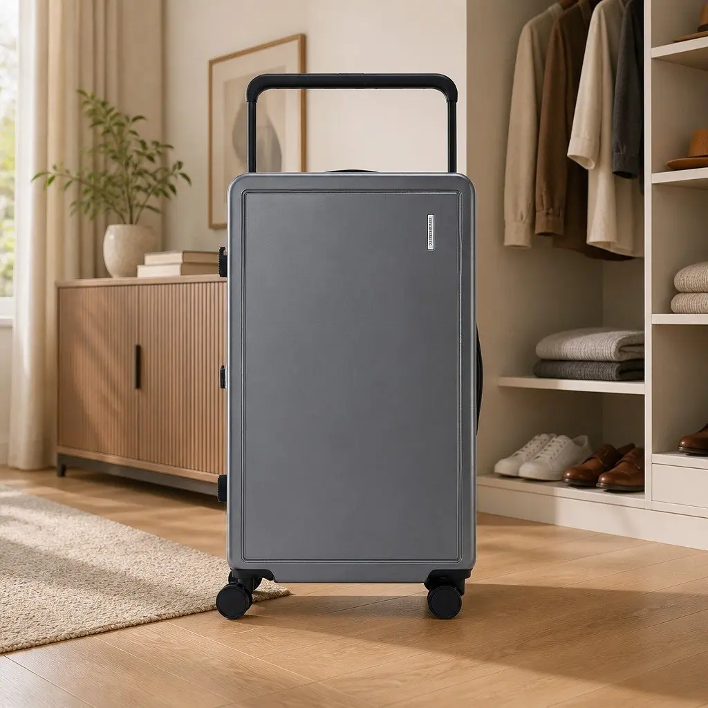 28" Suitcase Anthracite Grey Wide Handle Hard Case Travel