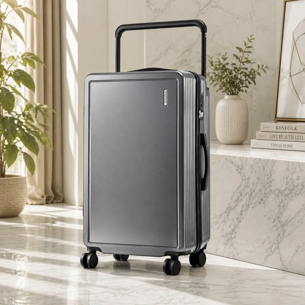 28" Suitcase Anthracite Grey Wide Handle Hard Case Travel