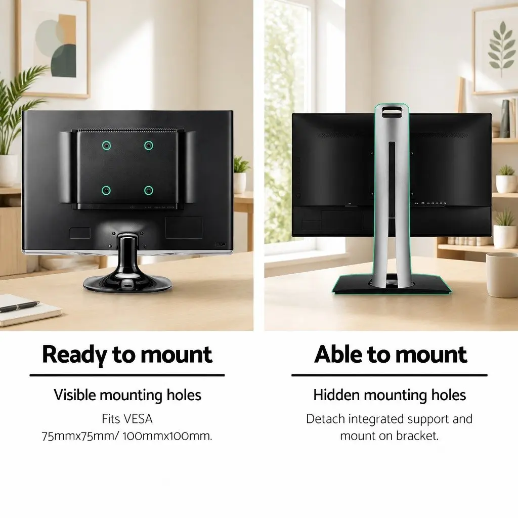 Single Monitor Arm Desk Mount Black Adjustable Up to 32 Inch 360 Degree Rotation Height Adjustable