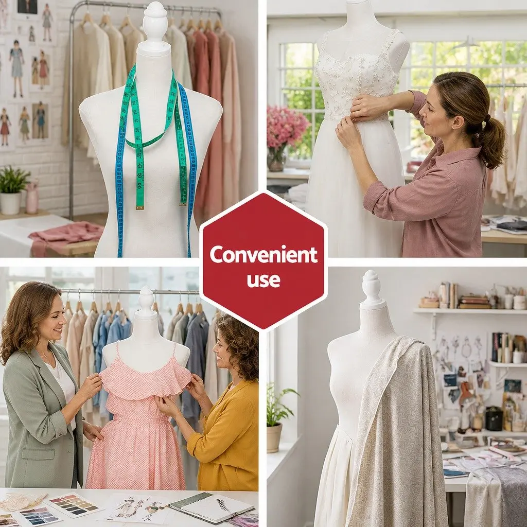 Dressmaking Mannequin White 170cm Adjustable Height Pinnable Canvas Torso