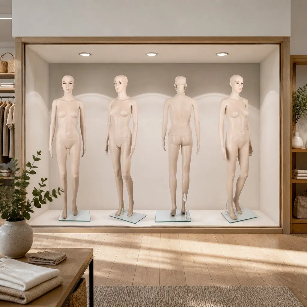 Full Body Mannequin Skin Colour 175cm Adjustable Arms Head Retail Display