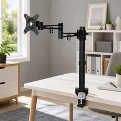 Single Monitor Arm Desk Mount Bracket 10-30 Inch Screen Holder Adjustable Stand