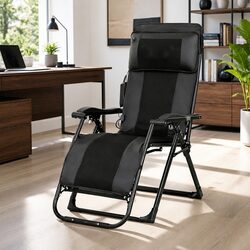 Massage Chair Electric Recliner Foldable Home Massager 10 Motors Black