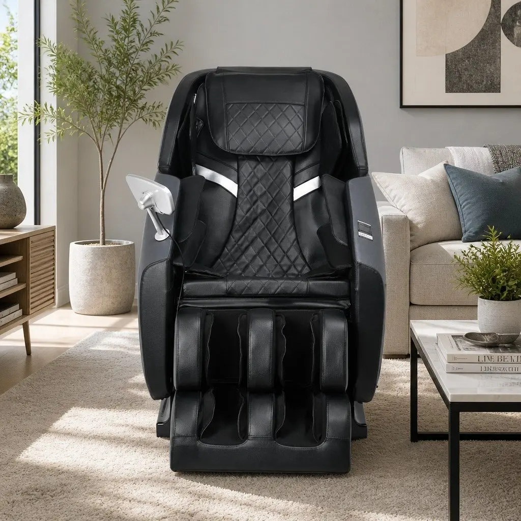 Electric Massage Chair Recliner Black Zero Gravity Full Body Relaxation