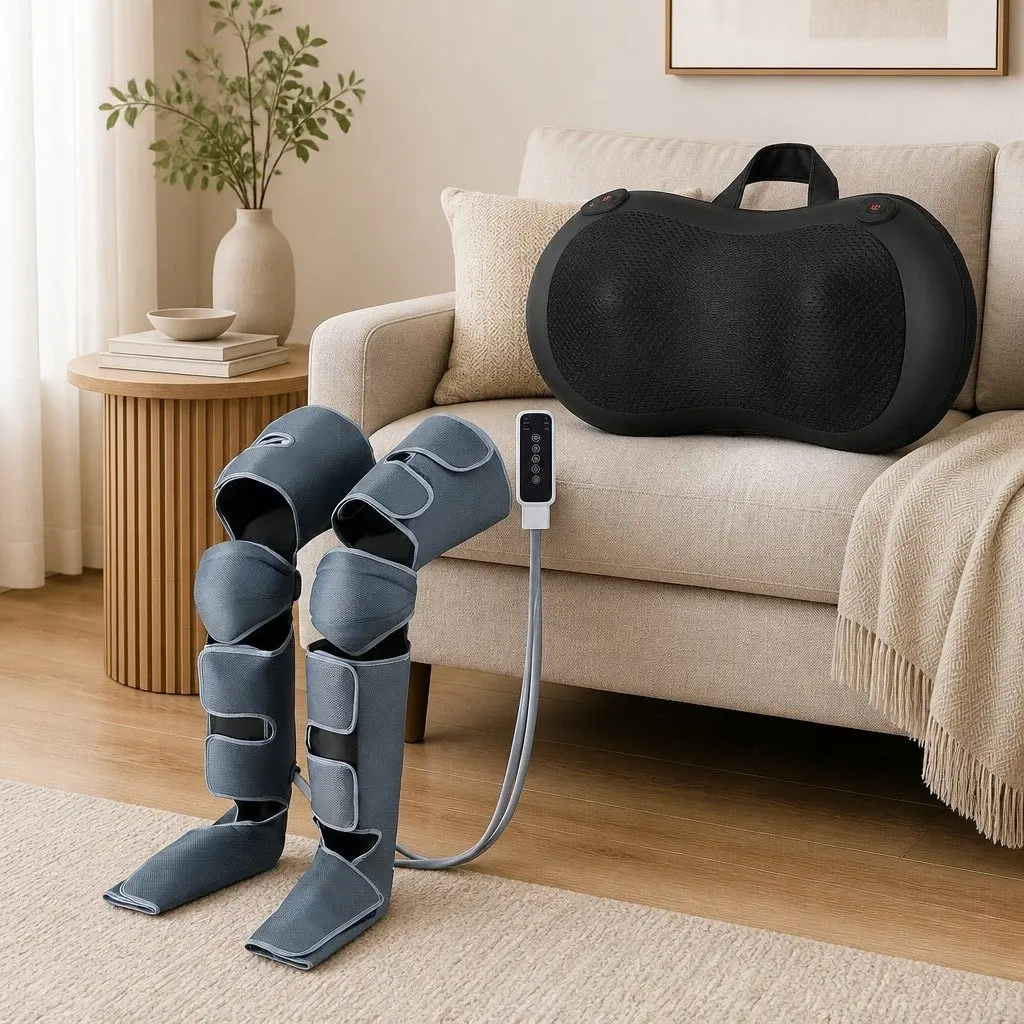 Leg and Neck Massagers with Heat Function