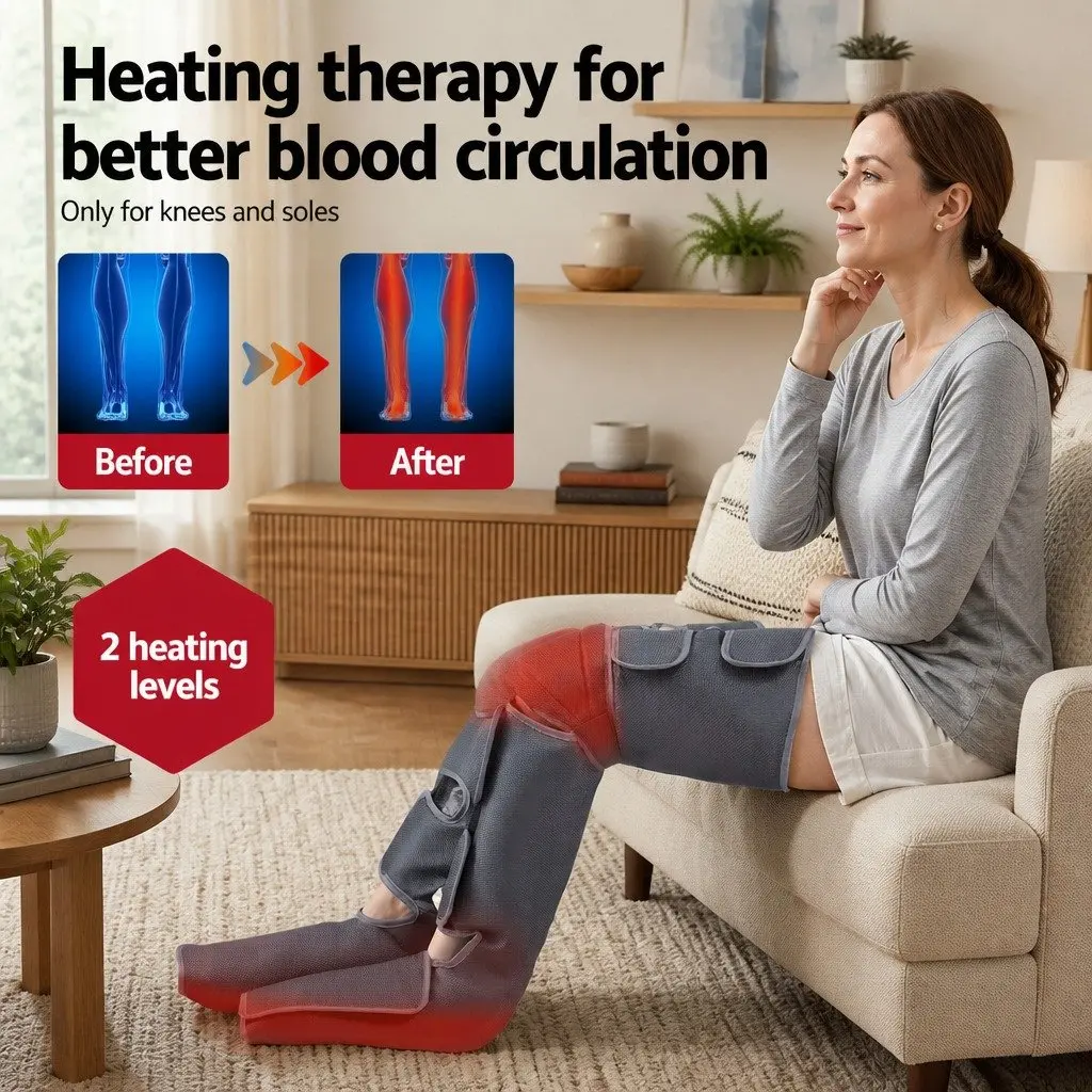 Leg Foot Massager Bundle Air Compression Shiatsu Neck Massager with Heat Portable Use