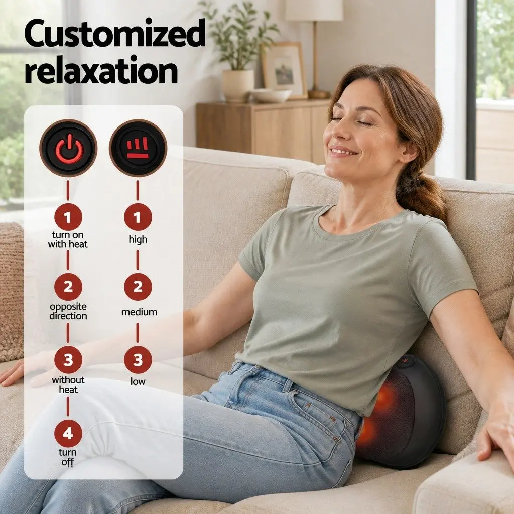 Leg Foot Massager Bundle Air Compression Shiatsu Neck Massager with Heat Portable Use