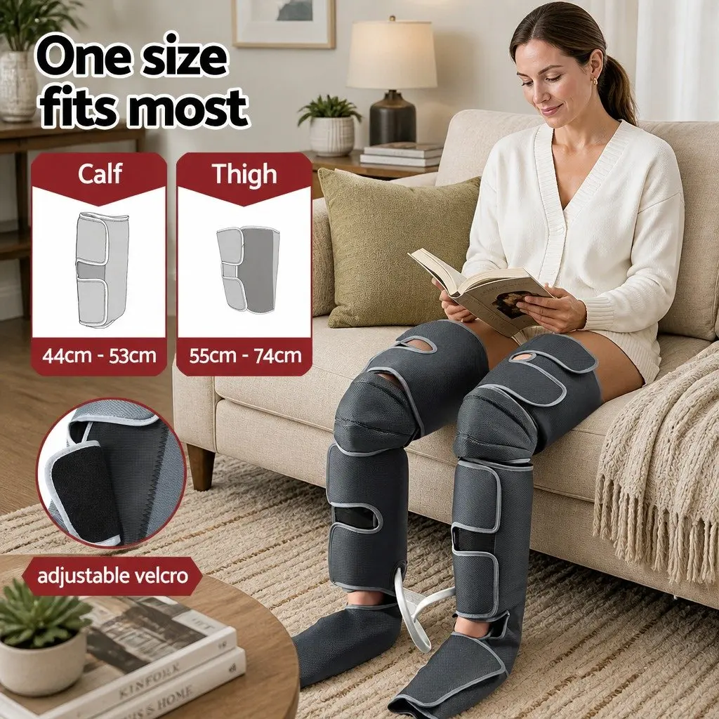 Leg Massager Neck Massager Black Heating Adjustable Intensity Air Compression Shiatsu Relaxation