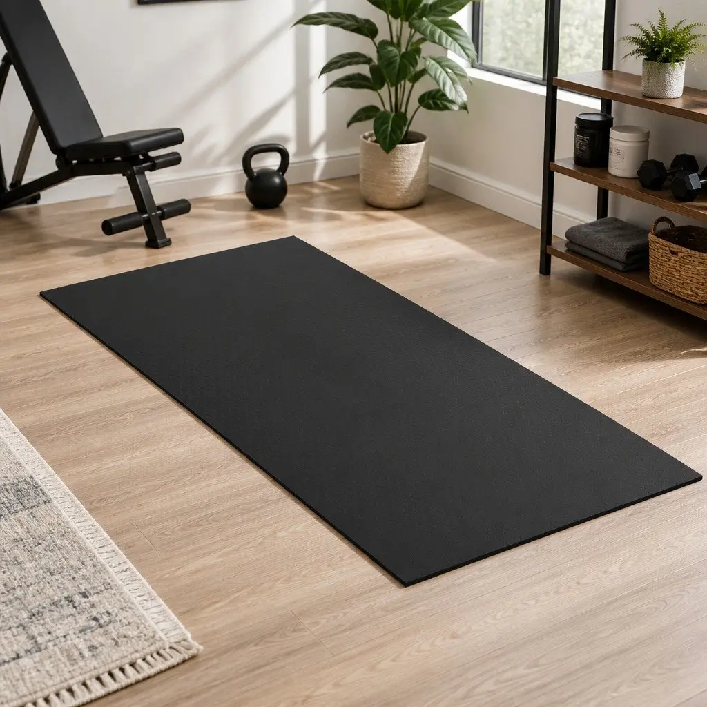 Fitness Mat for Treadmill and Yoga Workouts